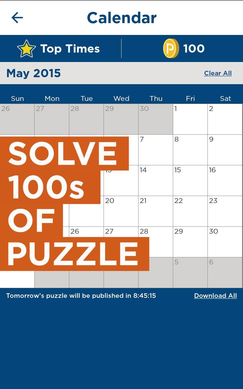 Скриншот игры Daily Celebrity Crossword