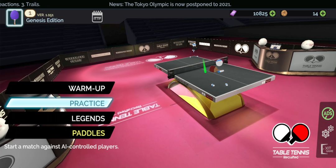 Table Tennis ReCrafted! ภาพหน้าจอเกม
