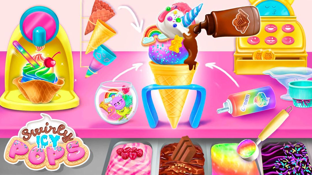 Swirly Icy Pops - Surprise DIY Ice Cream Shop遊戲截圖