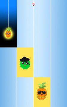 Pen Pineapple Piano Tiles Road Game Screenshot