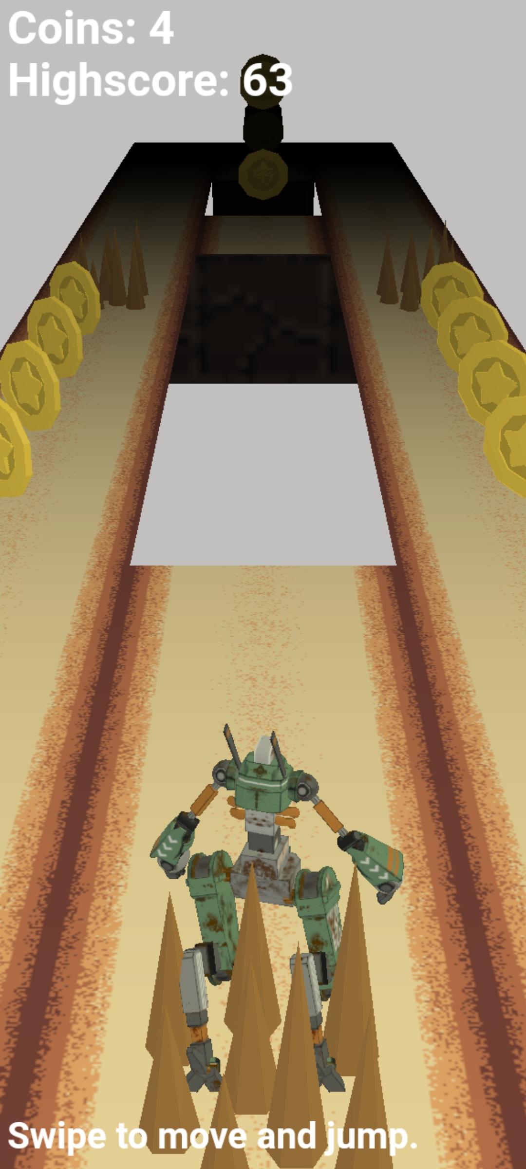 Classic Robot Runner Game Screenshot