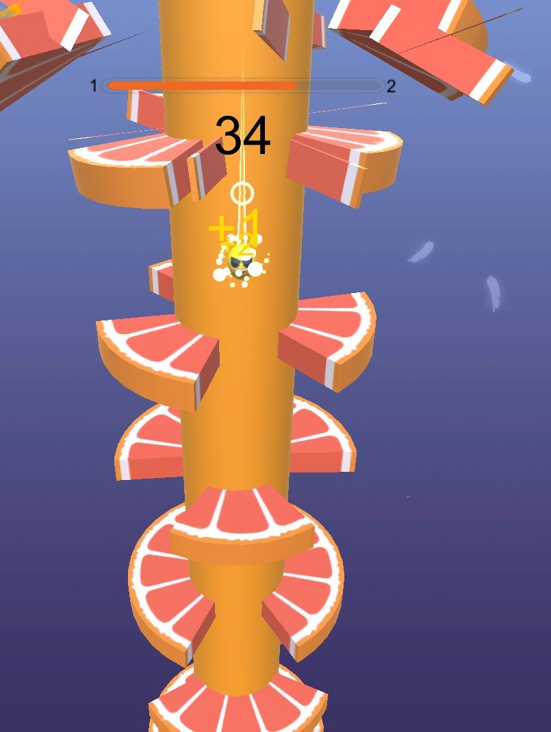 Screenshot of Fruit Helix Jump