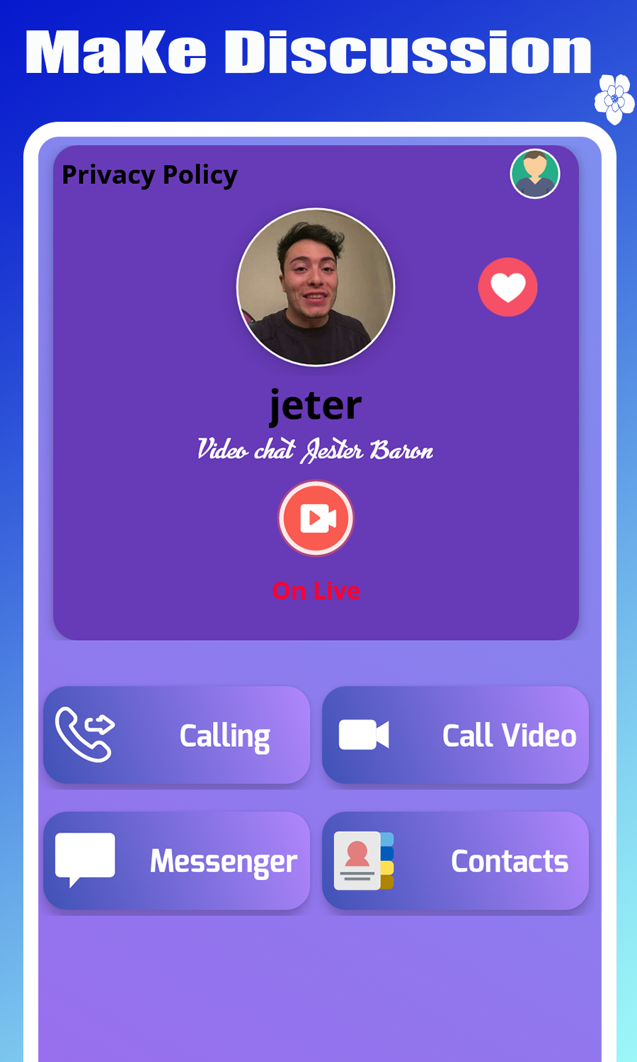Jester Fake Call Video & Chat Game Screenshot