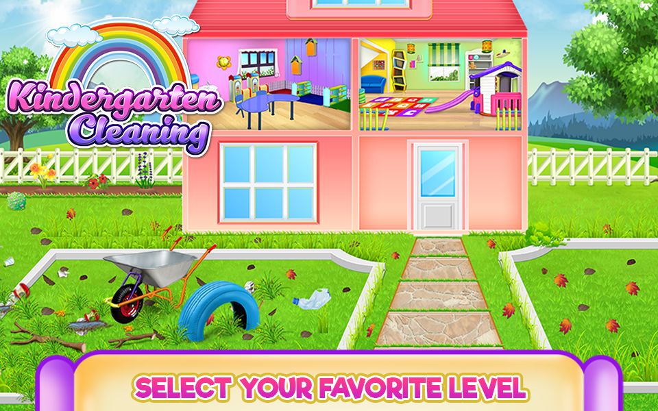 Kindergarten House Cleaning screenshot game
