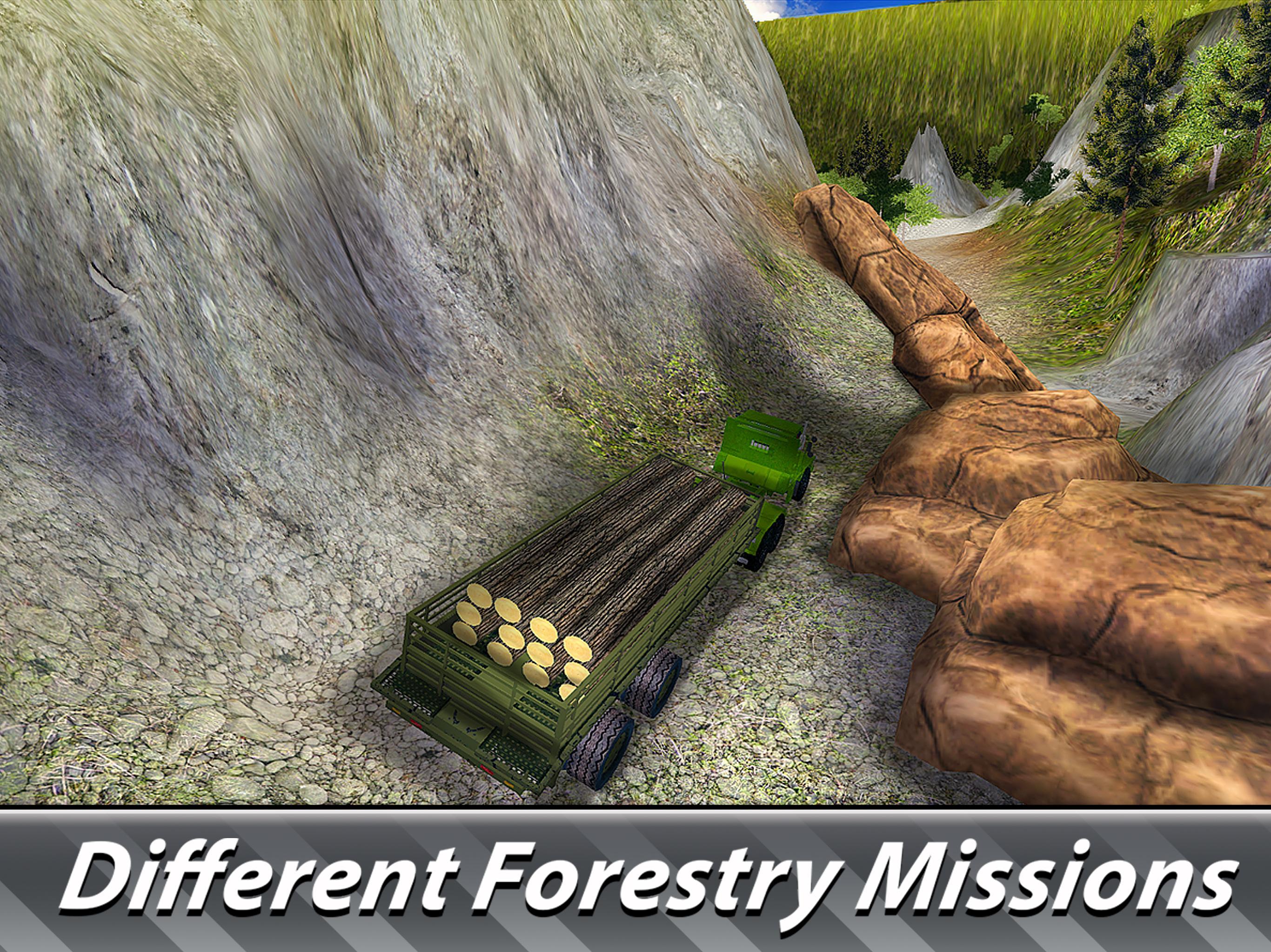 Logging Harvester Truck Game Screenshot