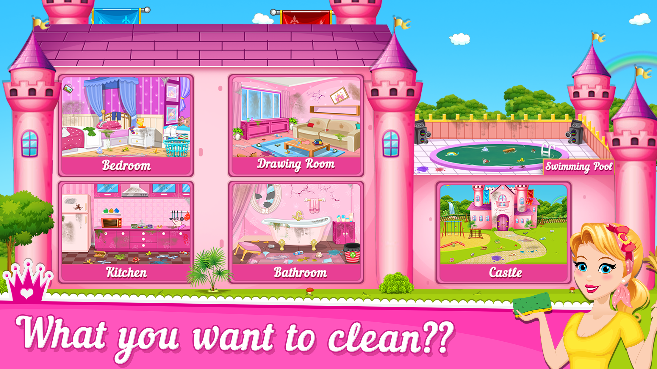 Princess Castle Cleaning - Princess Story遊戲截圖