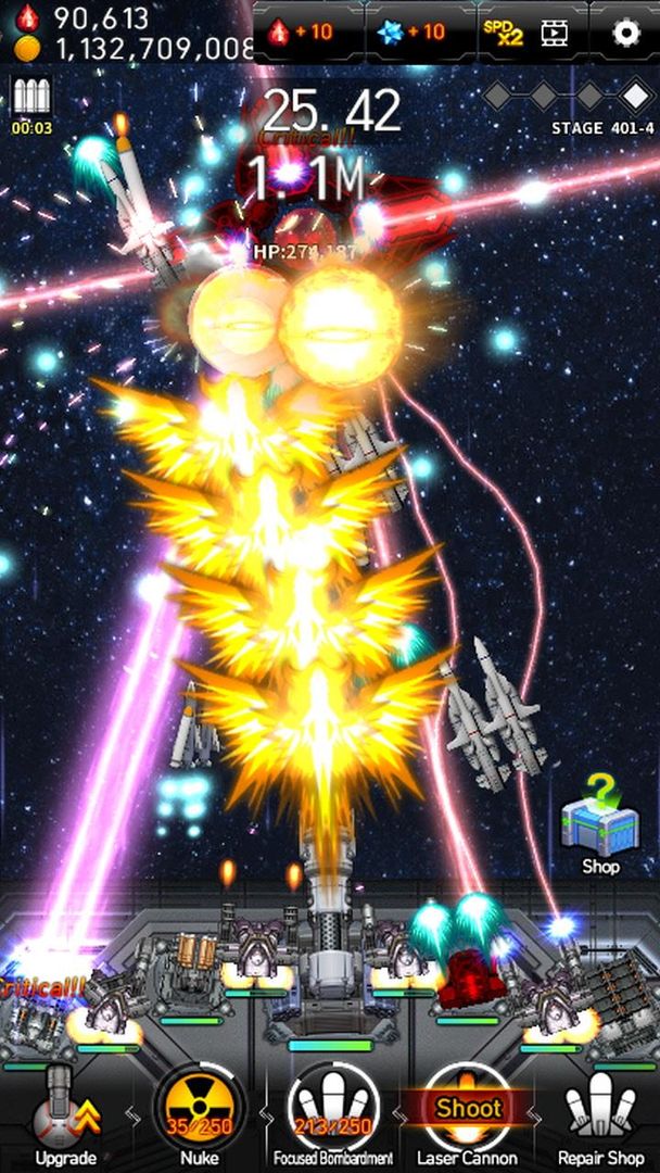 Galaxy Missile War screenshot game