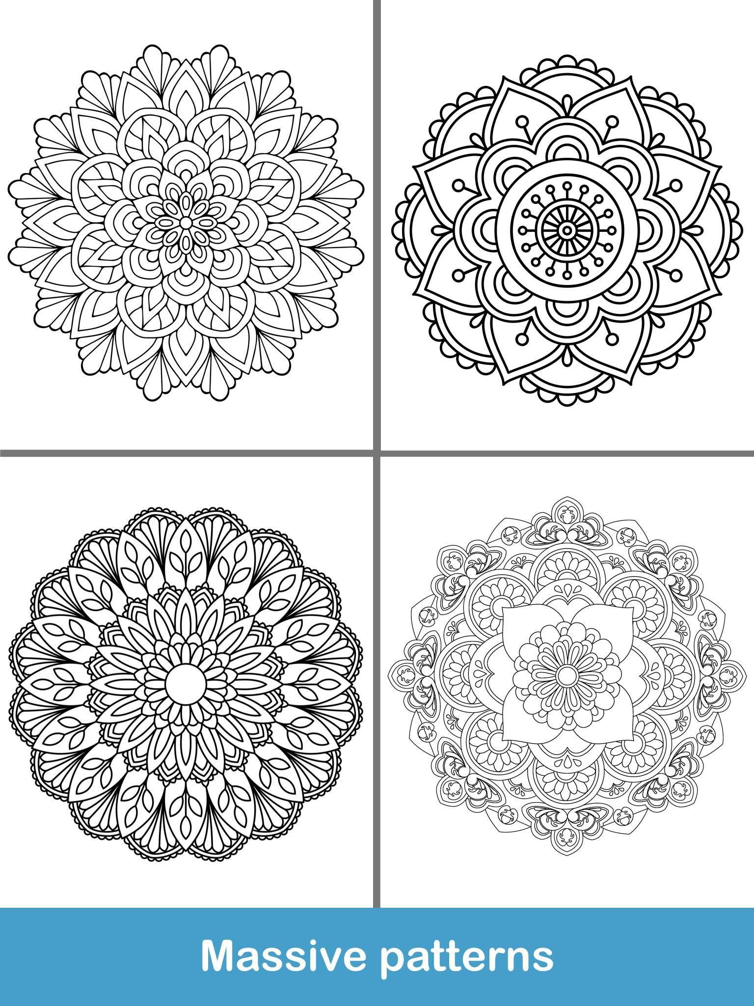 Cuplikan Layar Game 100+ Mandala coloring pages