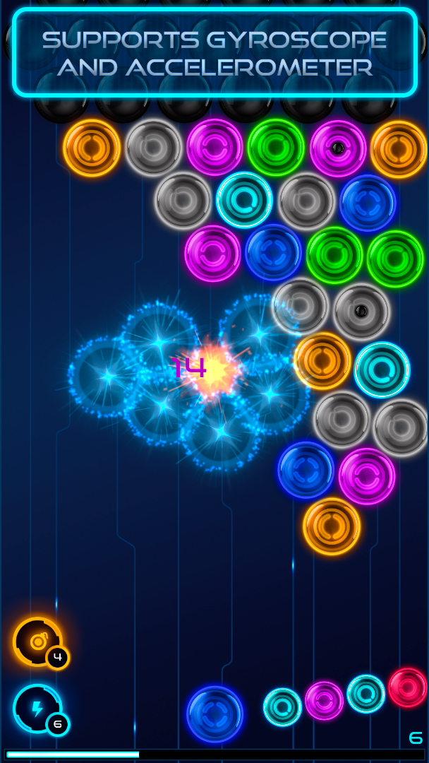 Magnetic Balls: Neon ภาพหน้าจอเกม