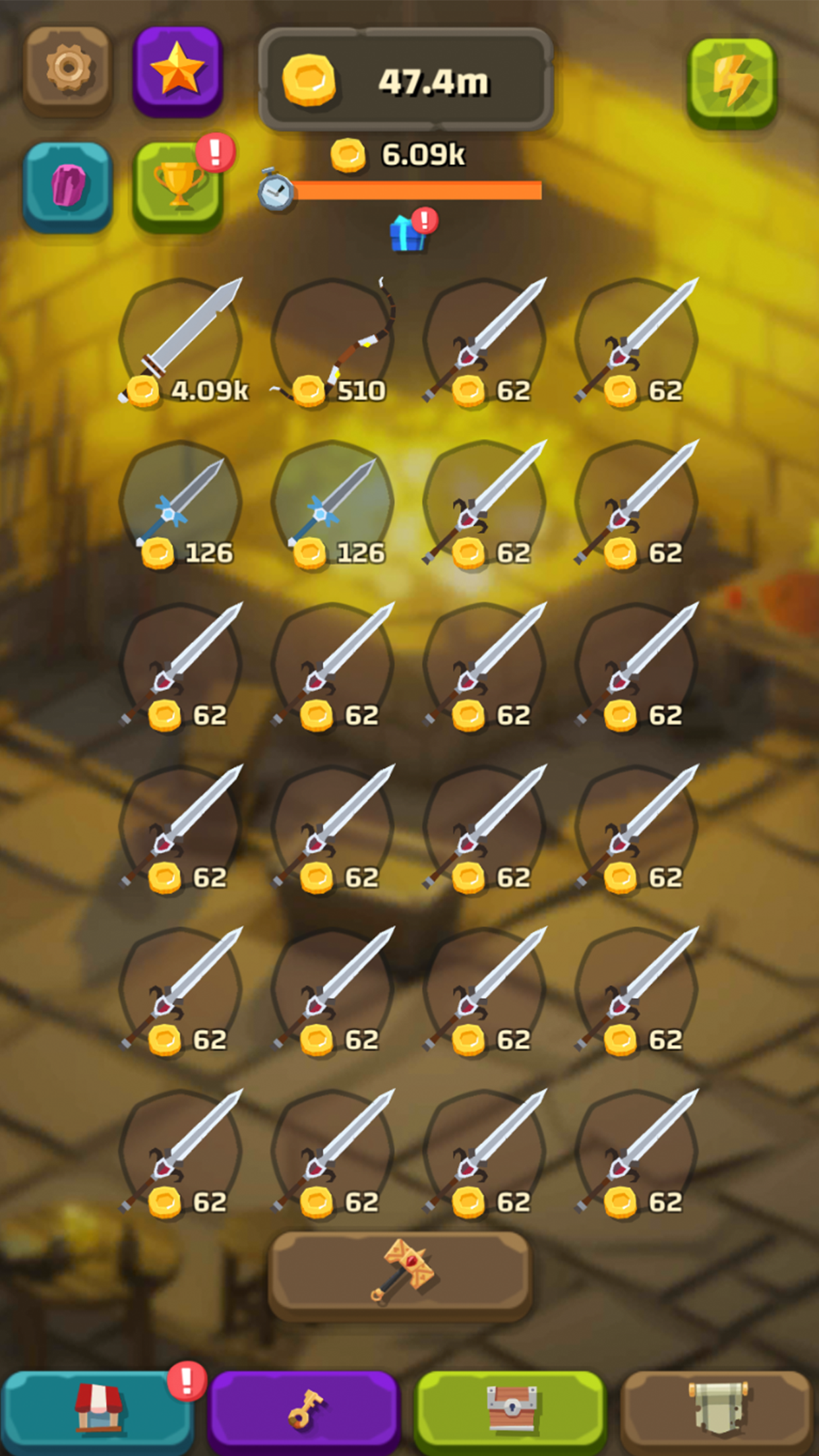 Captura de Tela do Jogo Blacksmith - Merge Idle RPG