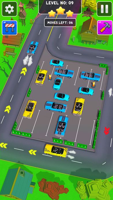 Jogo de quebra cabeça de estacionamento de carro versão móvel