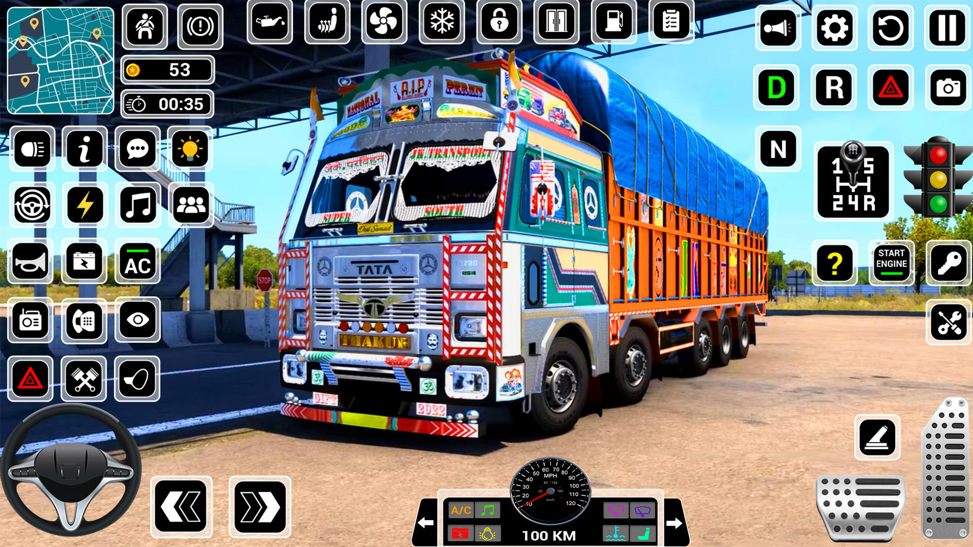 Captura de Tela do Jogo Indian Truck Drive Simulator