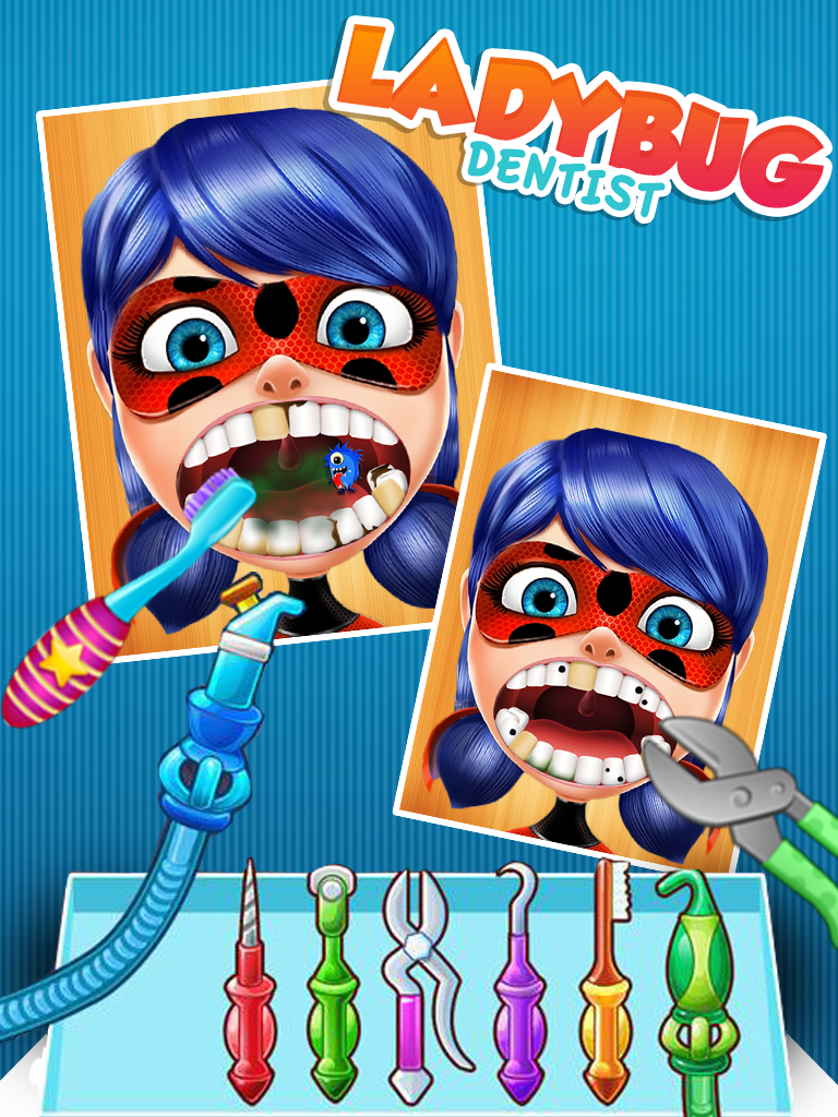 Ladybug Crazy Dentist 게임 스크린샷