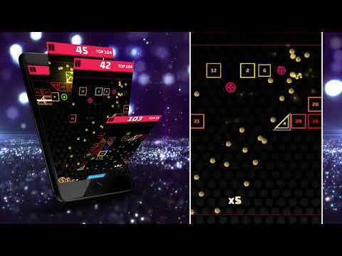 Neon Block Blast: Retro Brick Breaker Games 비디오 스크린샷