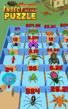 Monster Insect Attack Puzzle Game Screenshot