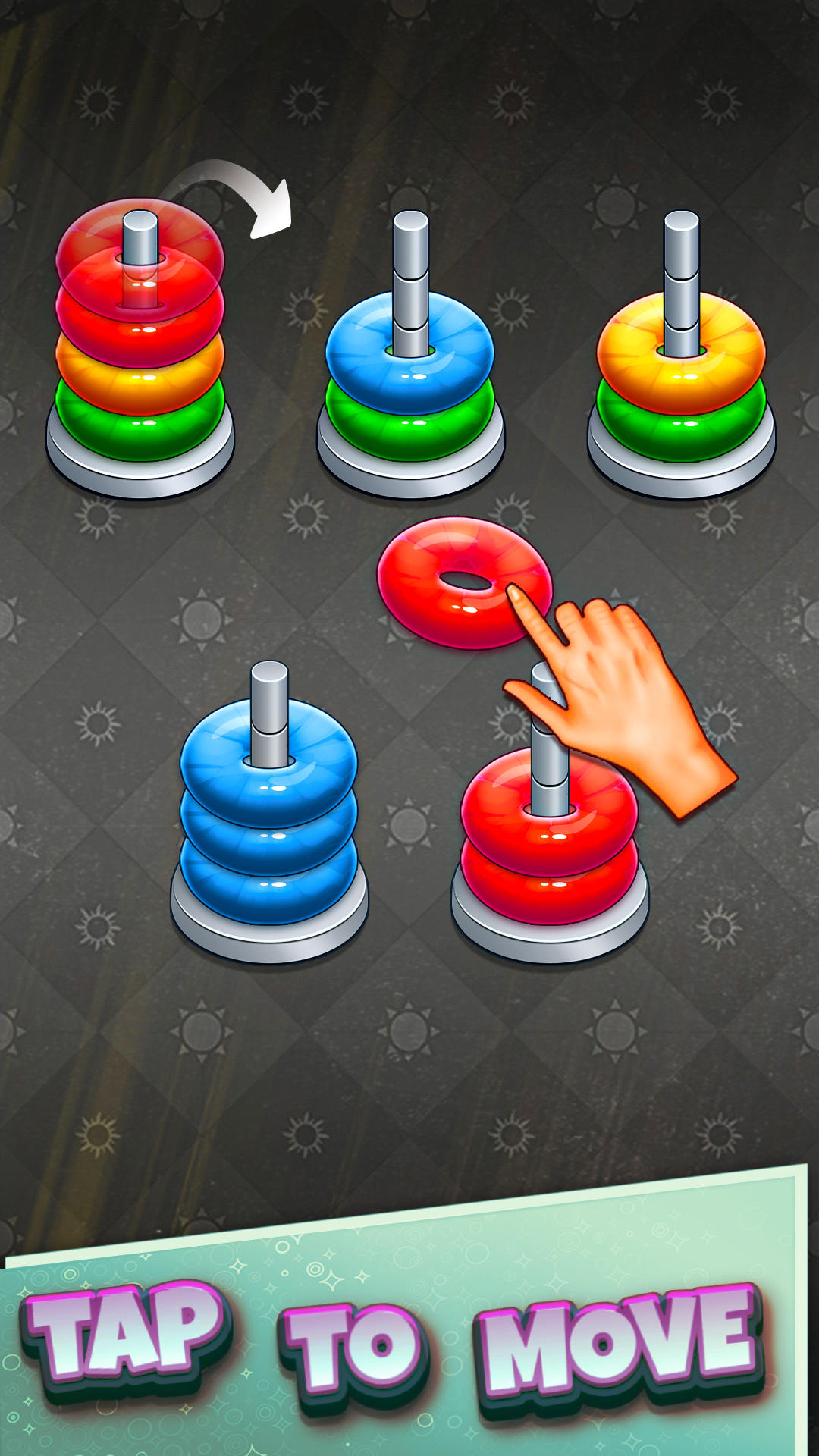 Hoop Sort Puzzle: Color Game Game Screenshot