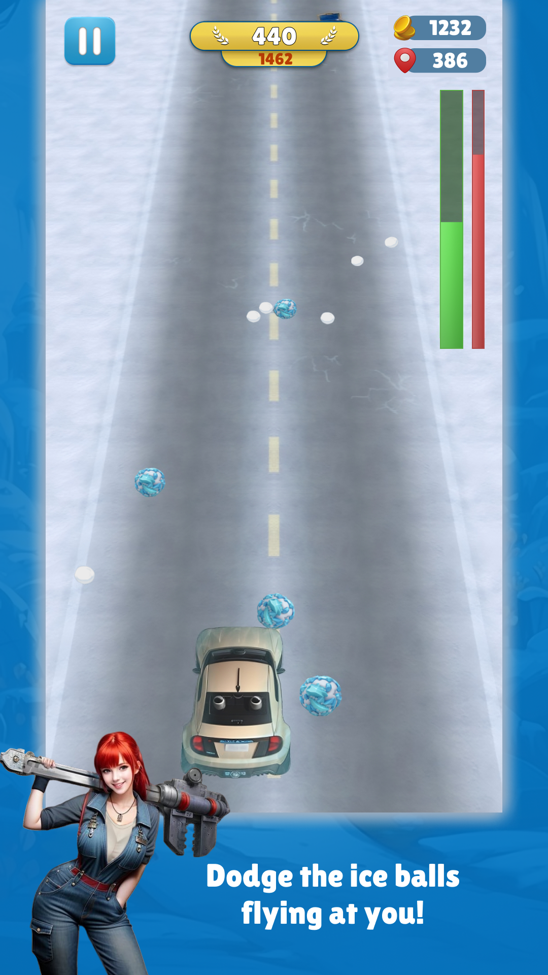 Screenshot of Race car with balls
