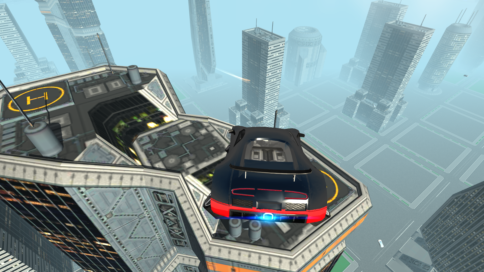 Flying Future Super Sport Car Game Screenshot