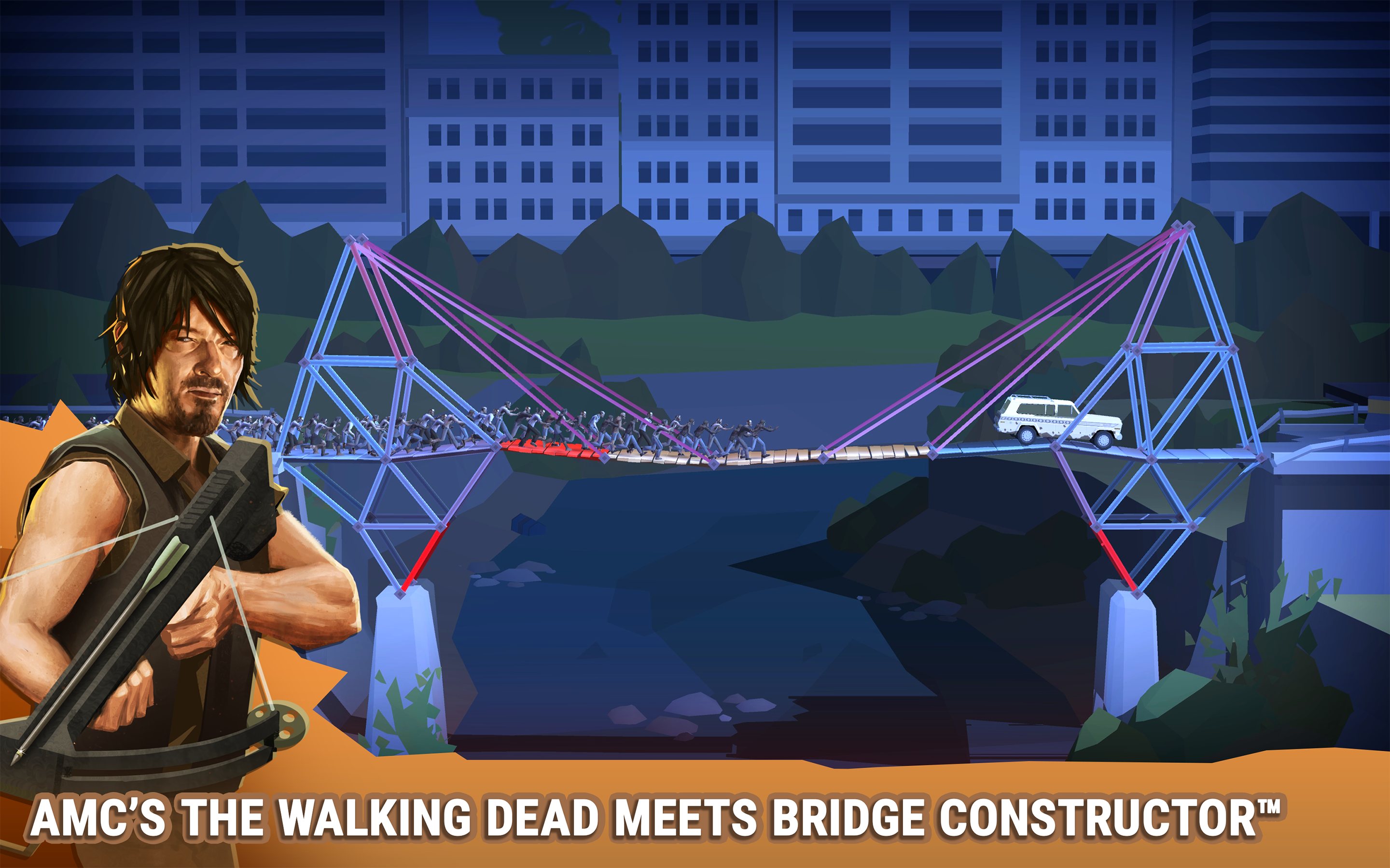 Bridge Constructor: TWD Game Screenshot