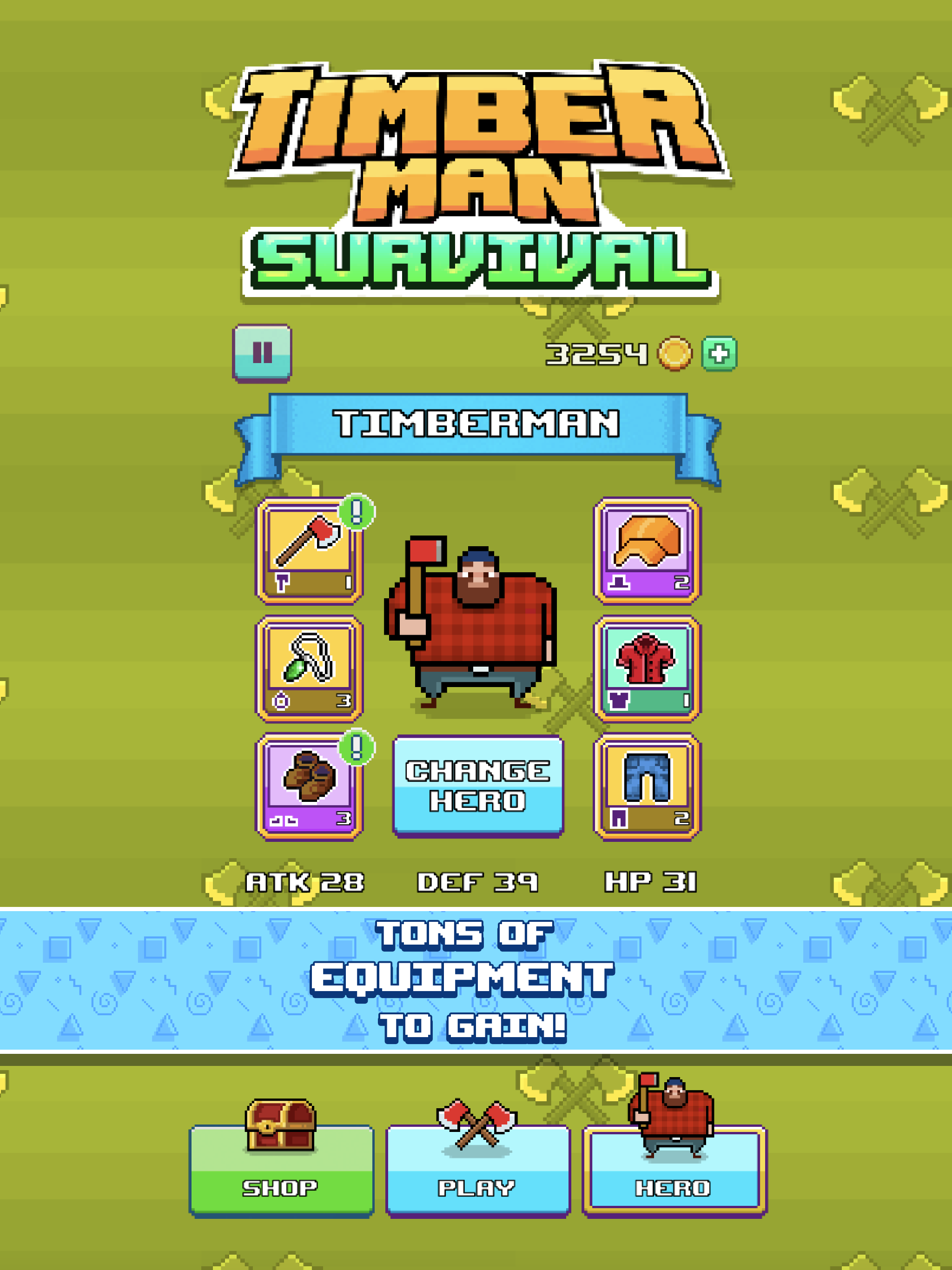 Timberman Survival Game Screenshot