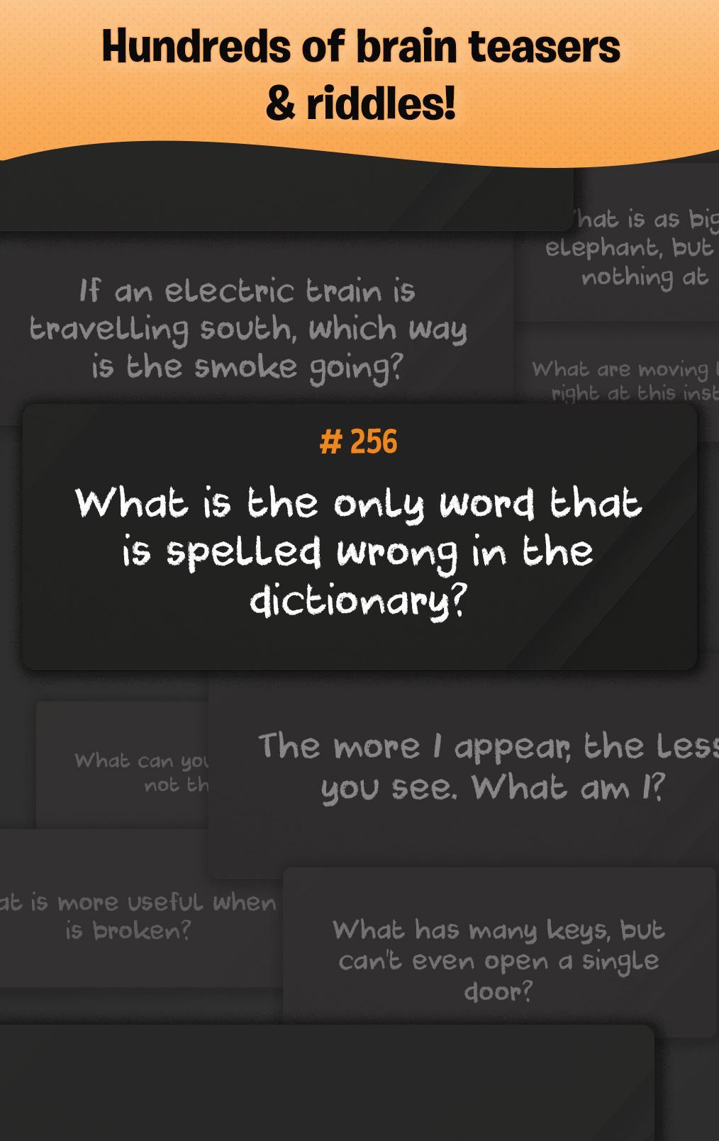 Riddles Test - 500 Brain Games Game Screenshot