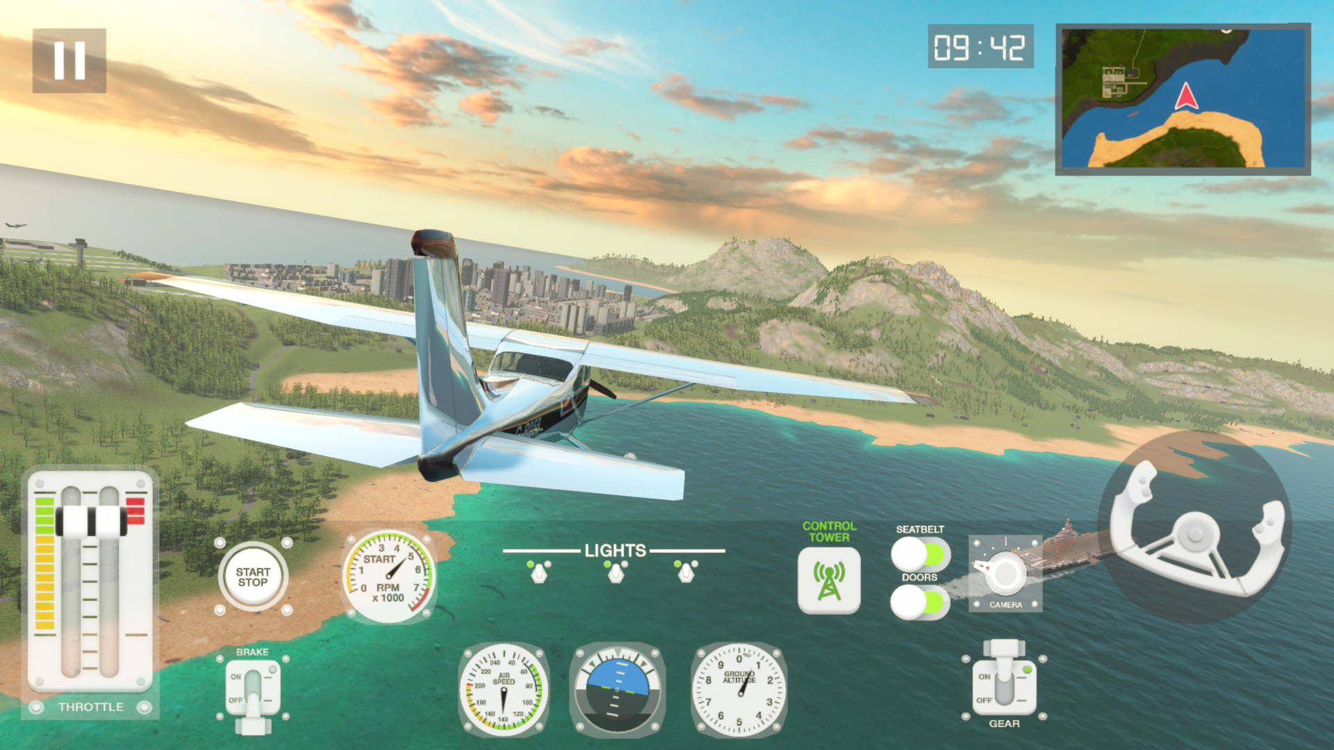 Airplane Flight Simulator Game Screenshot