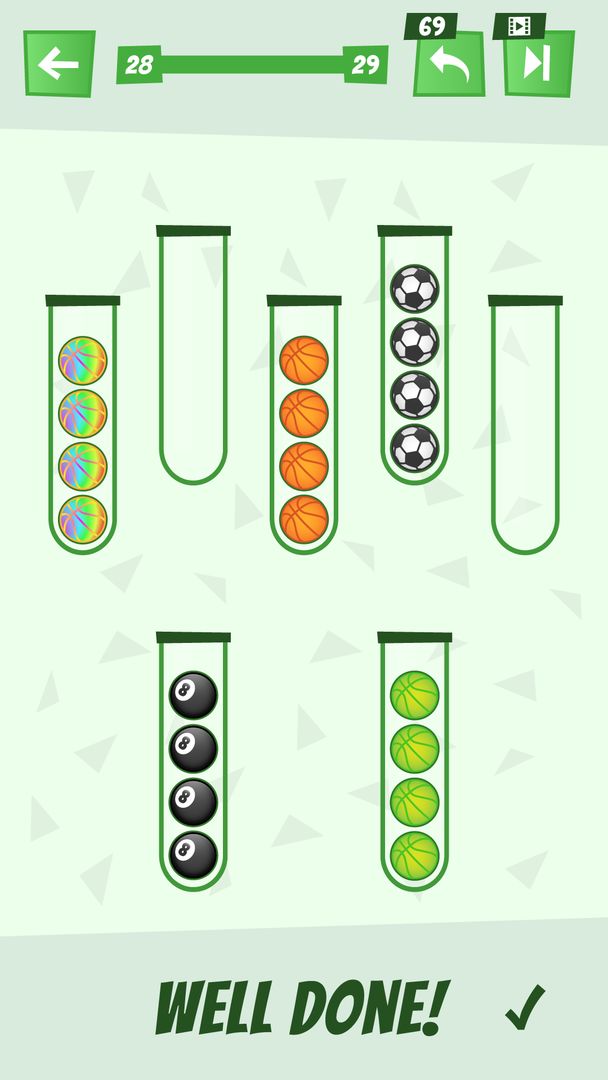 Sorty Ball Color Puzzle Game screenshot game