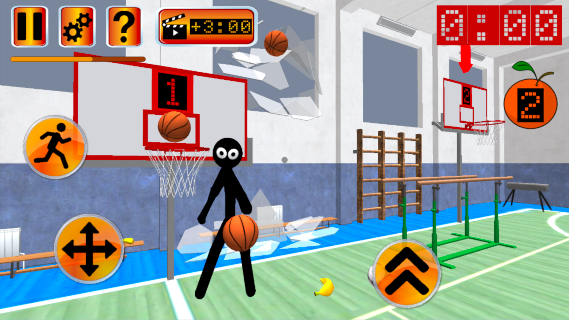 Stickman Teacher. Basketball Basics Game Screenshot
