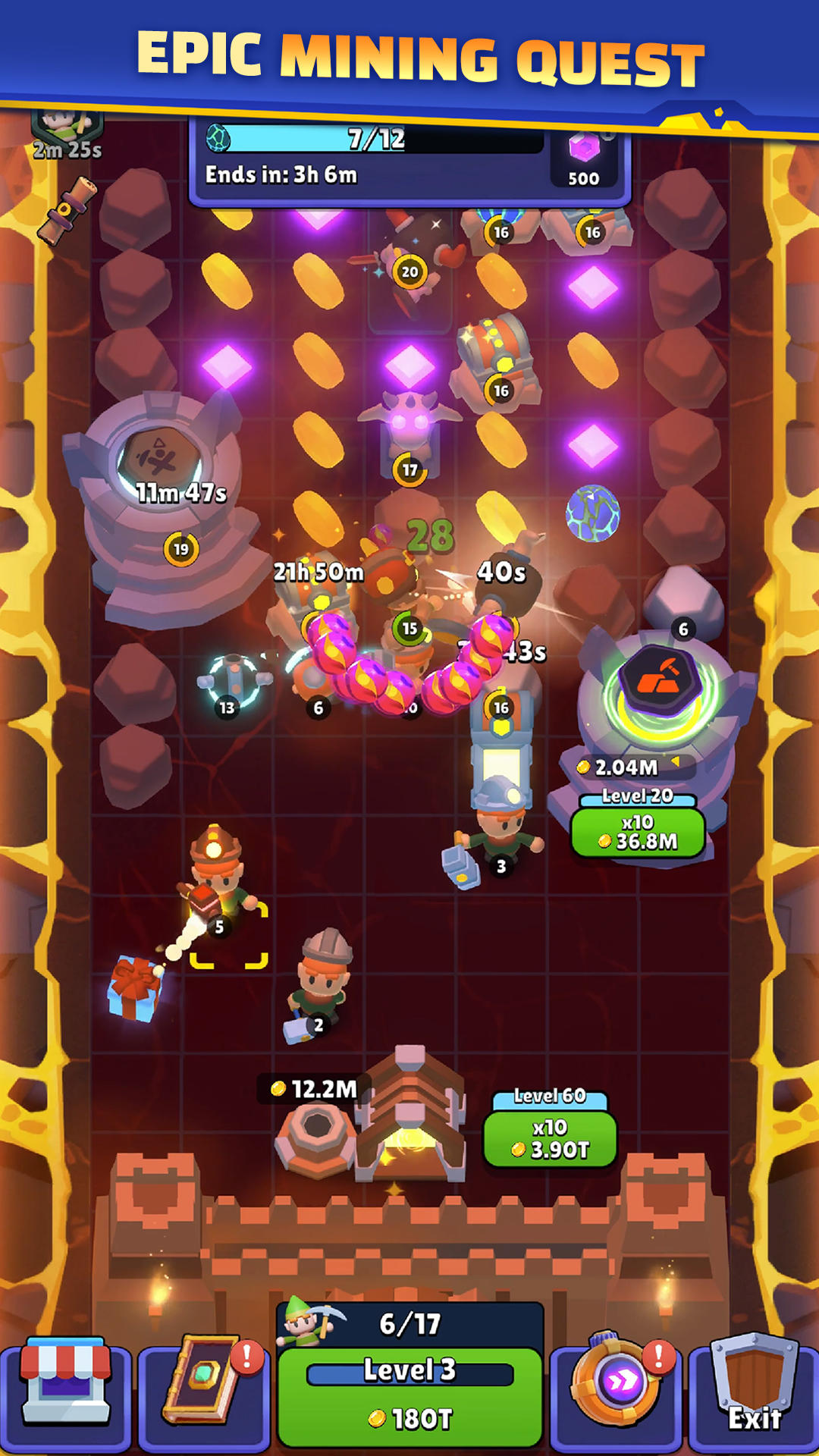 Gold and Heroes - Idle Dig Game Screenshot