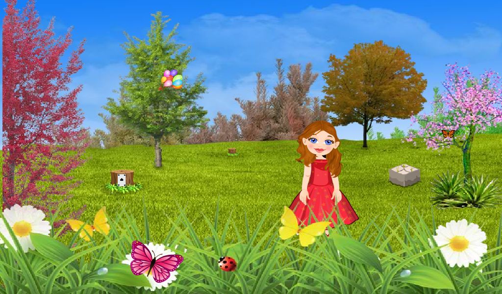 Cute Girl Balloon Escape screenshot game
