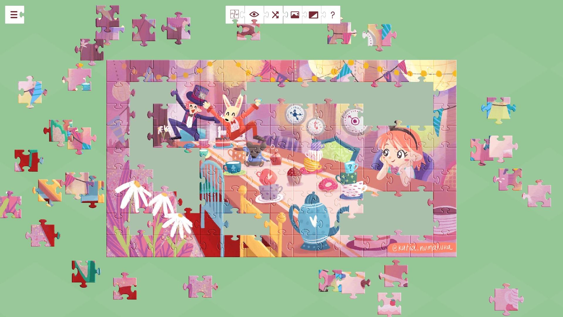 Alice in Wonderland - a jigsaw puzzle tale ภาพหน้าจอเกม