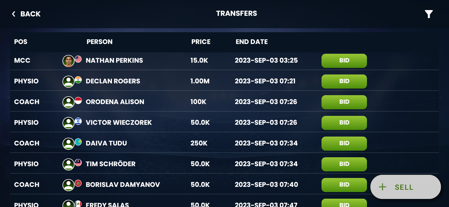 Screenshot of City Football Manager (soccer)