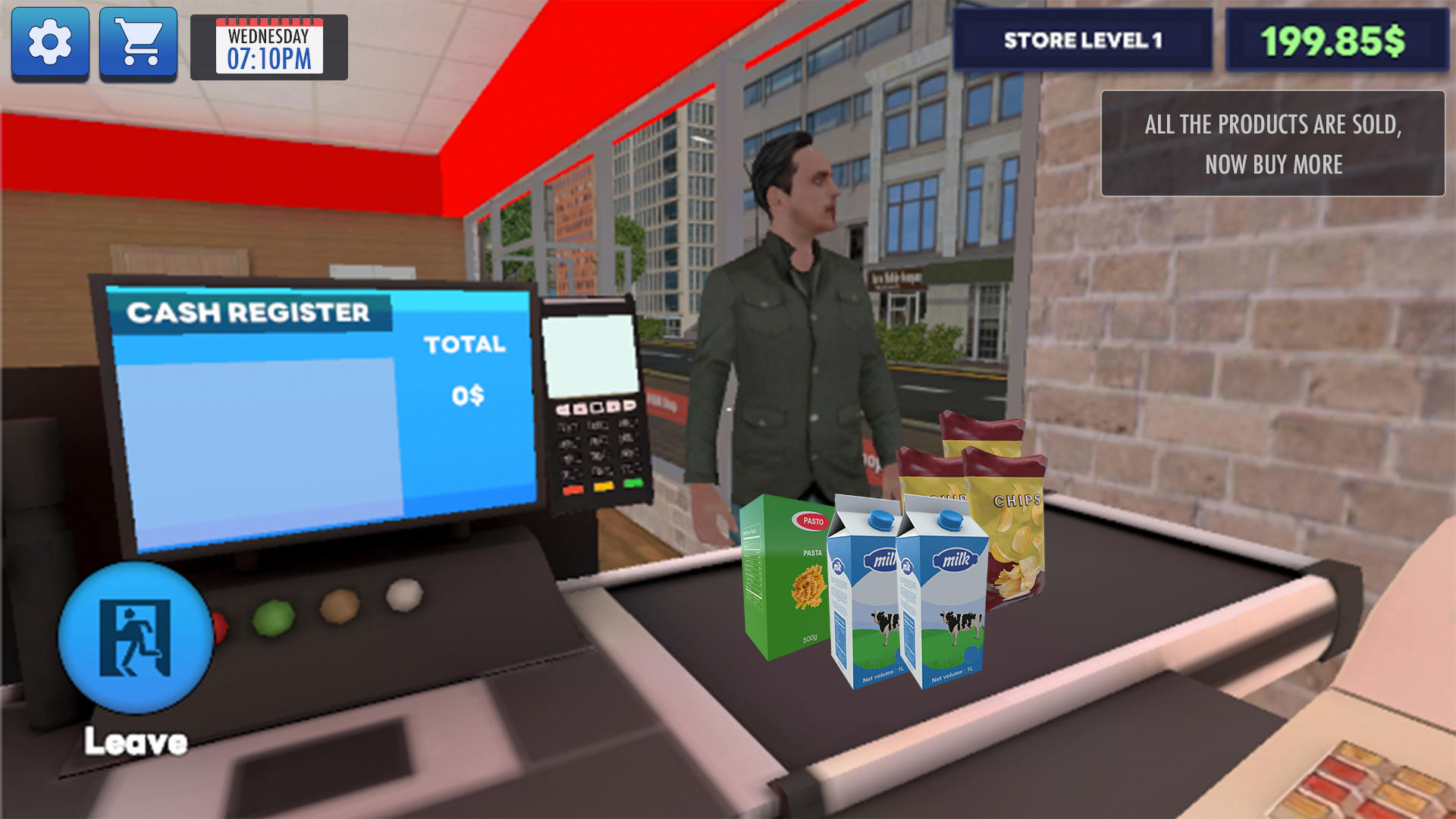 Supermarket Cashier Manager Game Screenshot