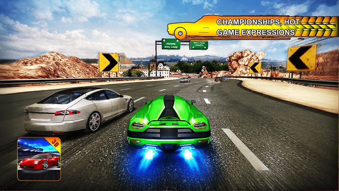 스트리트 레이싱 - 자동차 레이싱 3D - 최고 속도에서 미친 게임 스크린 샷