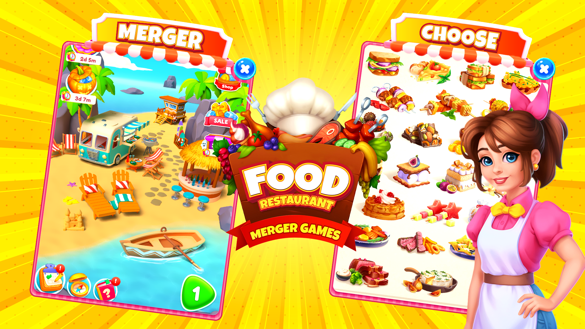 Скриншот игры Food Restaurant - Merger Games