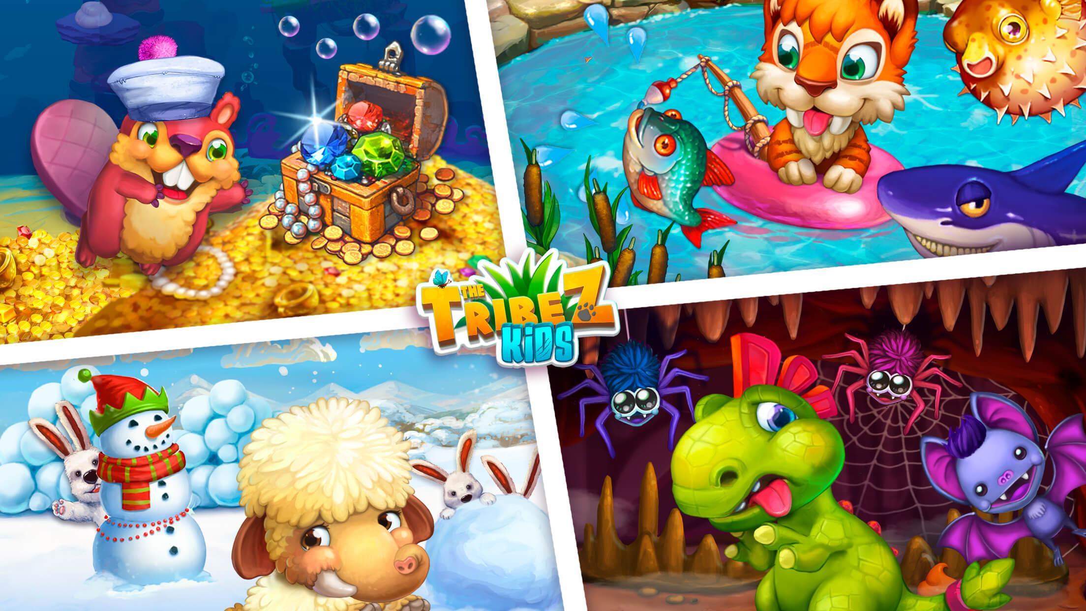 The Tribez Kids: Take care of Stone Age pets!のキャプチャ