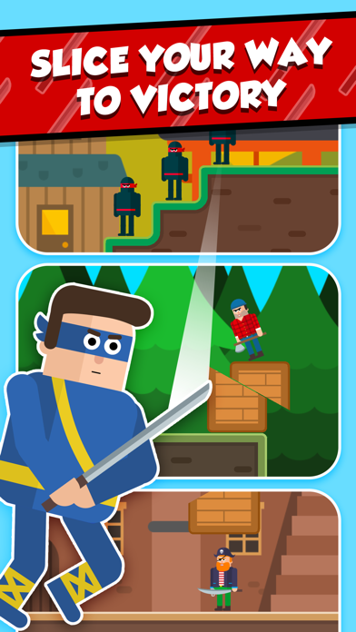 Mr Ninja - Slicey Puzzles Game Screenshot