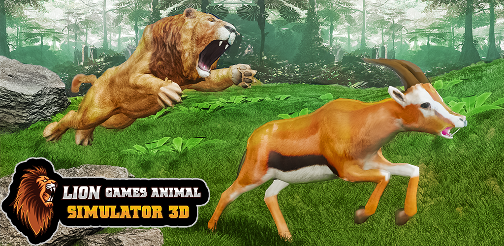 Banner of 사자 시뮬레이터: 동물 시뮬레이터 오프라인 게임 2.8