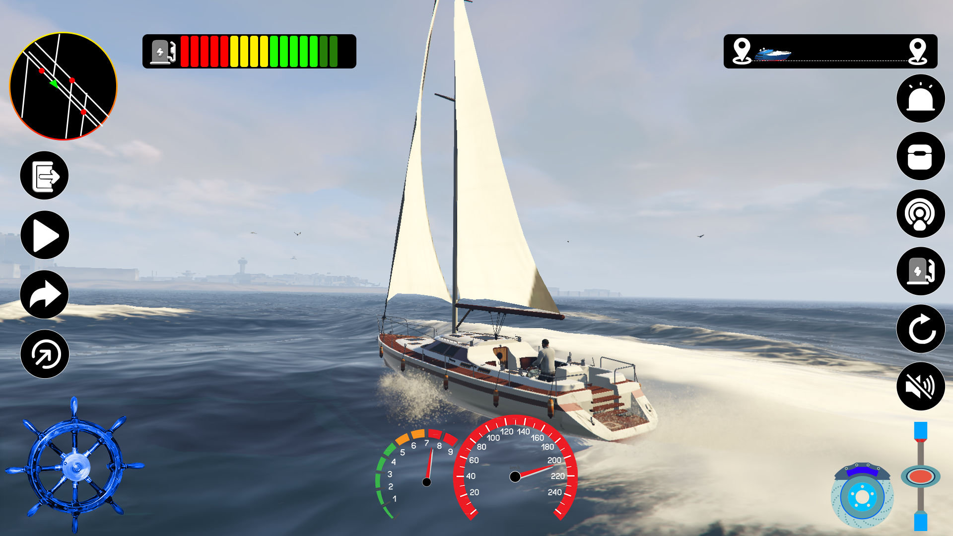 Race Boat Simulator - 3D Stunt Racing Driving Ship in Ocean for