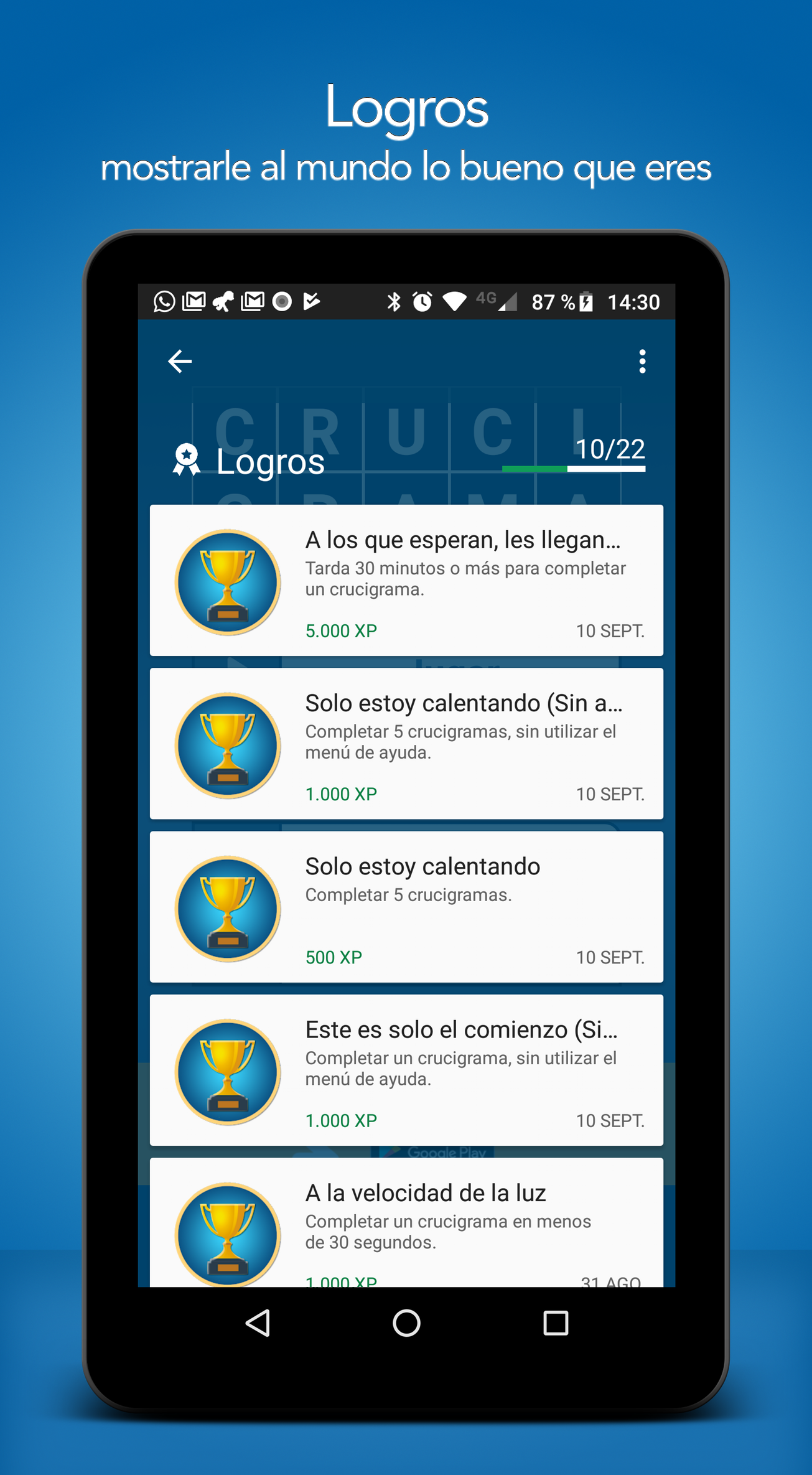 Captura de Pantalla del Juego Crucigramas En Español
