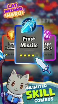 Captura de Tela do Jogo Cat Wizard Hero