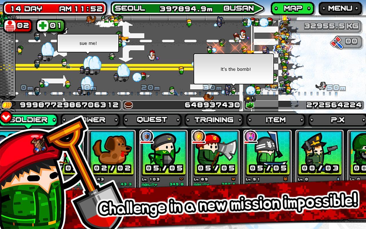 Captura de Tela do Jogo Shovel commandos 2 clicker !