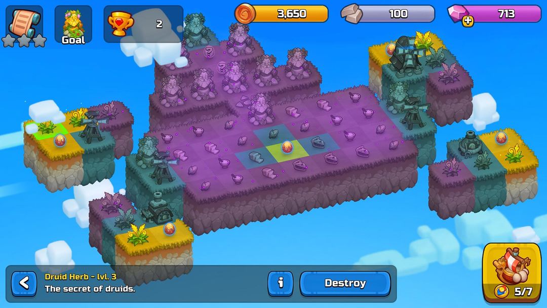 구름 위 세상: 용 퍼즐 판타지 게임 스크린 샷