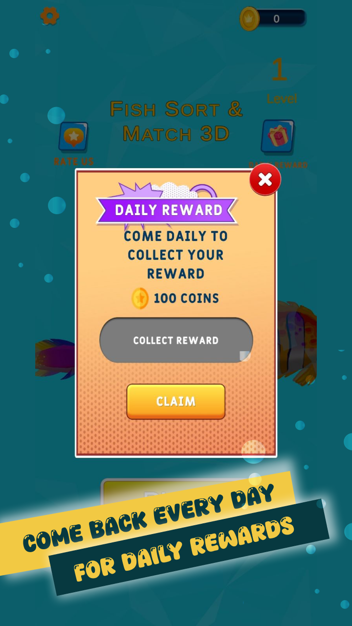 Fish Sort & Match 3D Game Screenshot