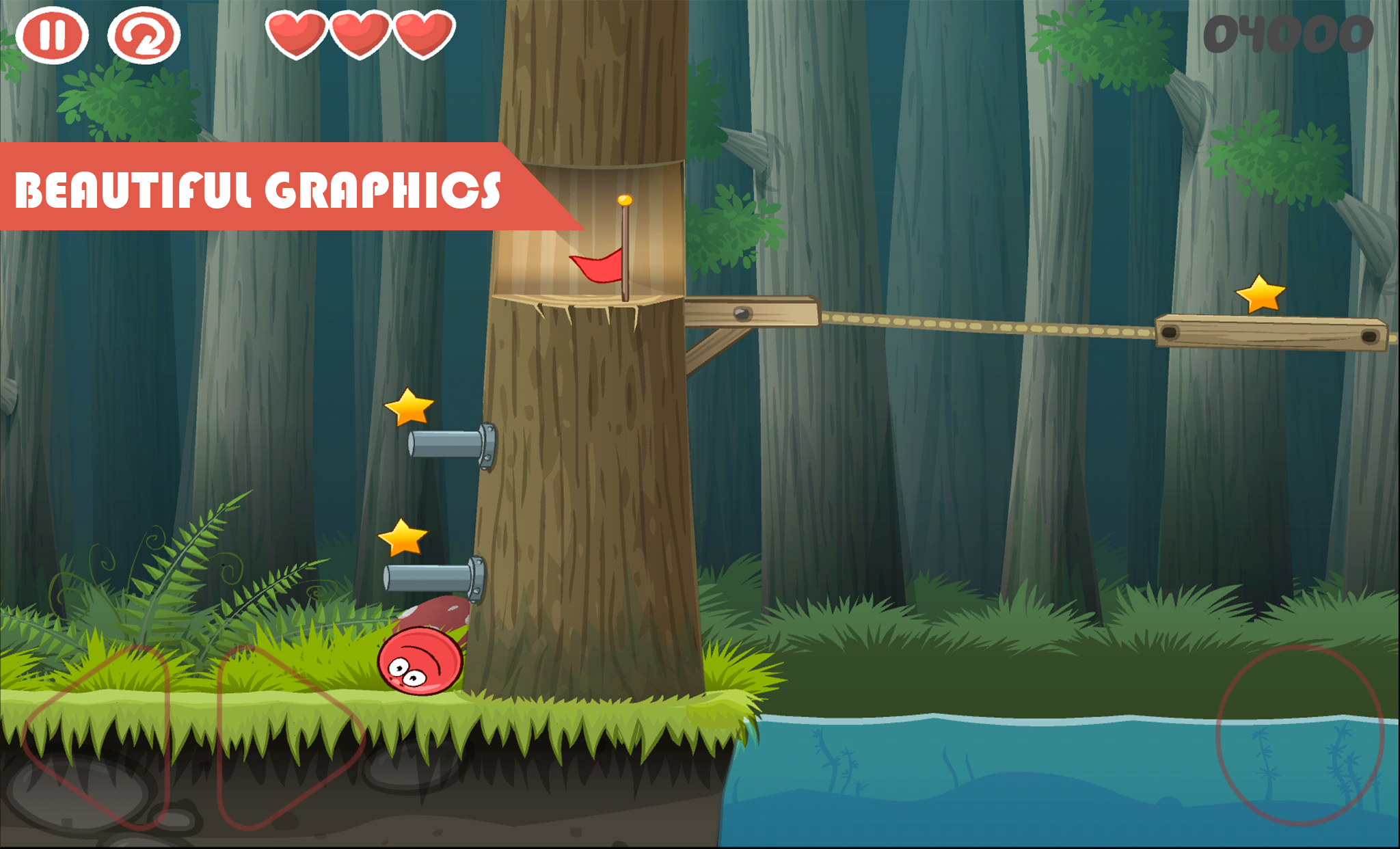 Red Jump Ball 4 Vol 2: Red ball Adventure Game Screenshot