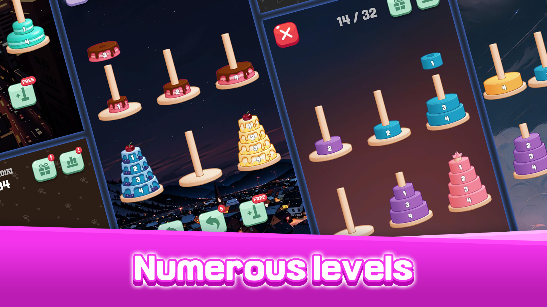 Скриншот игры Tower of Hanoi Sort