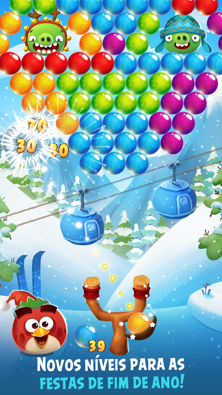 Captura de Tela do Jogo Angry Birds POP Bubble Shooter