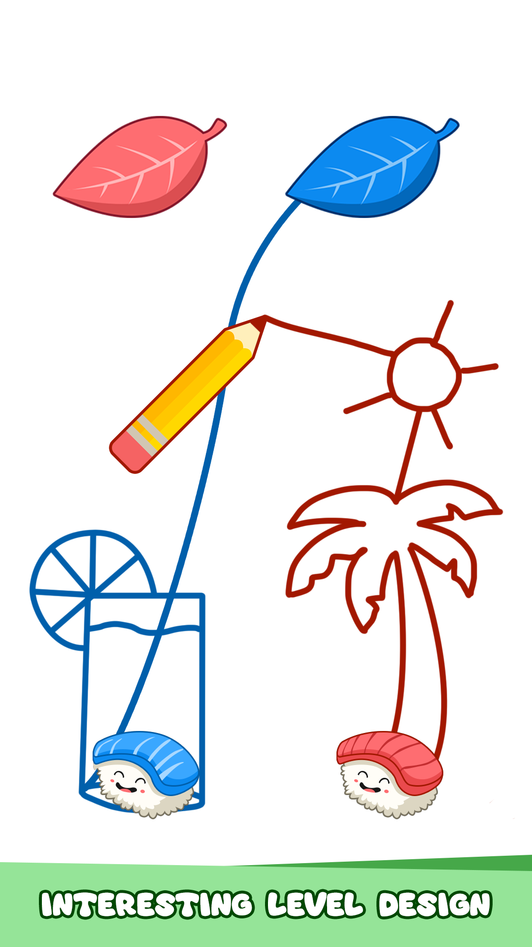 Cuplikan Layar Game Draw To Home: Tricky Brain