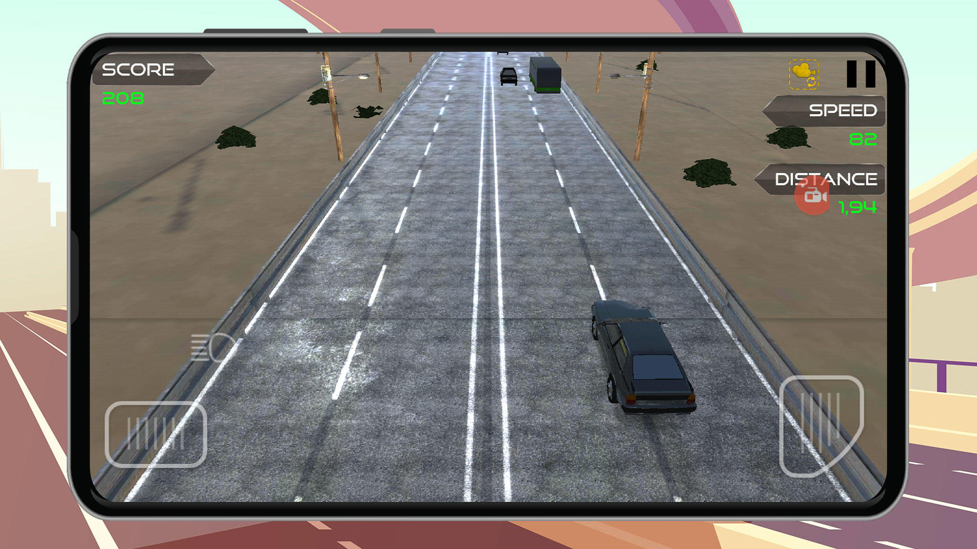 Screenshot of Highway Racer Game