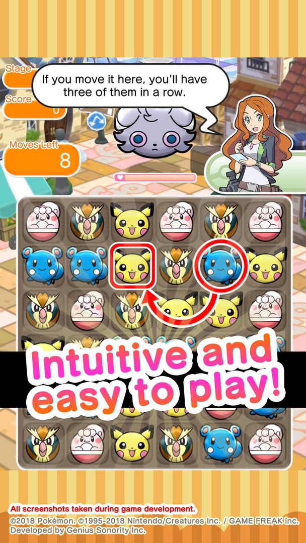 Screenshot of Pokémon Shuffle Mobile